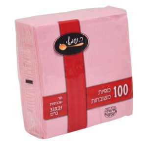 מפיות 100 ורוד (116)  ר.שמאי