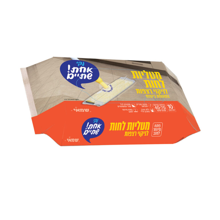 מטליות לחות לניקוי רצפות 10 יח' 40/70 ר.שמאי