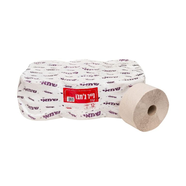 נייר ג'מבו קרפ 140 מטר 12 גלילים ר.שמאי